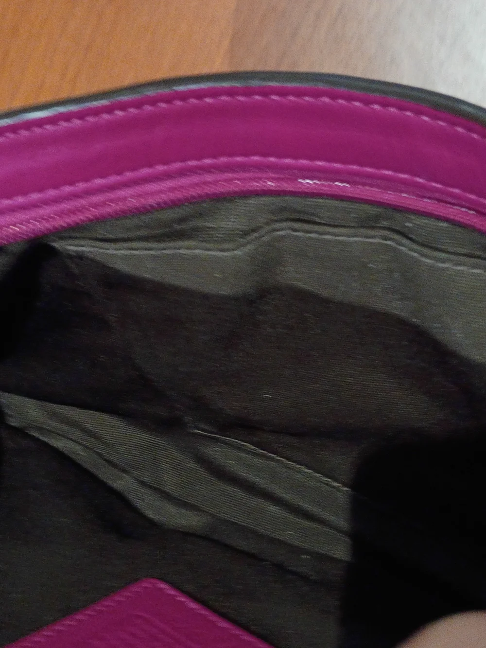 Coach Vintage Pleated Leather Large Wristlet in Fucsia